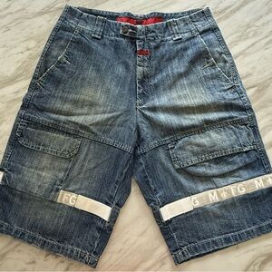 Marithe Francois Girbaud Medium Wash Cargo Shorts